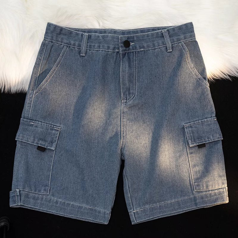 Men Denim Shorts Summer Jeans Casual Shorts Men Sports Loose