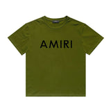 Amiri T Shirt Letter Print Casual Hip Hop round Neck Short Sleeve T-shirt