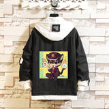 Comic Denim Jacket Anime Men's and Women's Fashion Jacket Denim Jacket