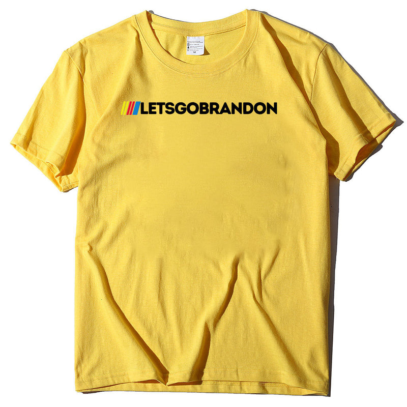 Let's Go Brandon T Shirt Letter Print Short-Sleeve T-shirt Bottoming Shirt