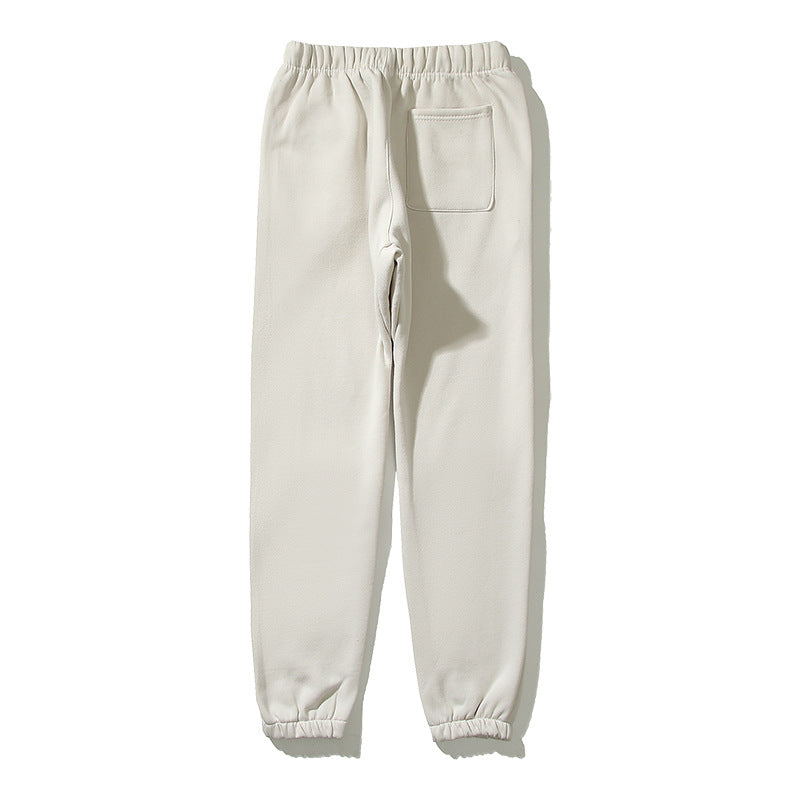 Kanye West Sunday Service Pant Fog Double Line Letters Ankle Banded Pants Casual Fleece Lined