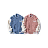 Baby Blue Varsity Jacket Baggy Coat Men's and Women's Jacket Autumn Baseball Uniform