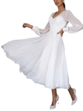 Bridesmaid Dress Spring/Summer Women's Long Dress Sexy Long Sleeve Dress Gown