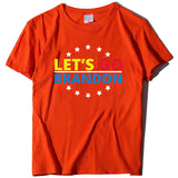 Let's Go Brandon T Shirt Printed Short-Sleeved T-shirt Women's Loose Cotton Top