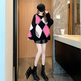 Preppy Aesthetic Sweater Vintage Sweater Female Pullover Autumn