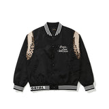 Mens Fall Outfits Motorcycle Jacket Men's and Women's Stitching Wide Autumn and Winter Baseball Uniform