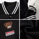 Cream Color Varsity Jacket Embroidered Baseball Uniform