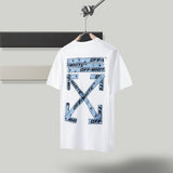 Ow Men's and Women's short sleeve Tshirt Cotton Back Arrow Round Neck Loose Owt t shirt