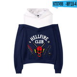 Stranger Things Hellfire Club Coat Stranger Things Season4 off-Shoulder Sweater