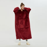 Hoodies Blankets Double Layer Extra Thick Warm with Fleece Lengthened Loose Sweater