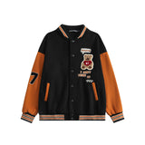 The Bears Varsity Jacket Heyhenry Brushed Jacket Casual Bear Letter College Jacket Jacket Men and Women Couple's Tops