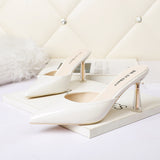 Nude Block Heels Closed Toe