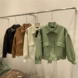 Women PU Leather Jacket Biker Motorcycle Coat Spring New Baggy Casual Jacket Leather Coat