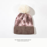 Toboggan Hat Woolen Cap Winter Earflaps Thermal Knitting