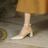 Nude Block Heel Peep Toe Sandals