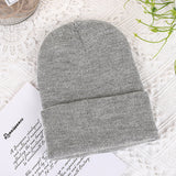 Men Winter Hats Solid Color Women's Autumn and Winter Hat