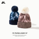 Toboggan Hat Woolen Cap Winter Earflaps Thermal Knitting