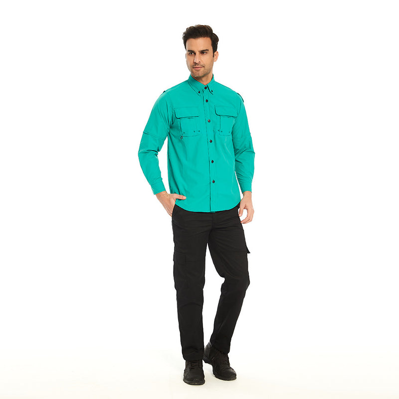 Men's and Women's Breathable Solid Color Quick-Drying Fishing Shirt