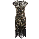 1920S Dress Women's Retro Sequin Formal Dress Beaded Tassel