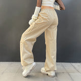 Julia Fox Low Rise Trousers Casual Low Waist Ankle Banded Pants