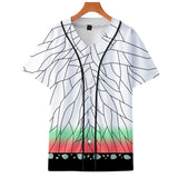 Baggy Baseball Jersey Anime Baseball Shirt Short Sleeve T-Shirt