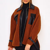 Baggy Jacket Women's Jacket Coat Stitching Warm Autumn and Winter