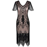 1920s Dress Sequined Tassel Evening Dress Party Dress