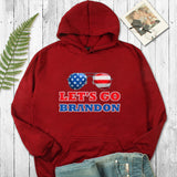 Let'S Go Brandon Hoodie Glasses Printed Hoodie