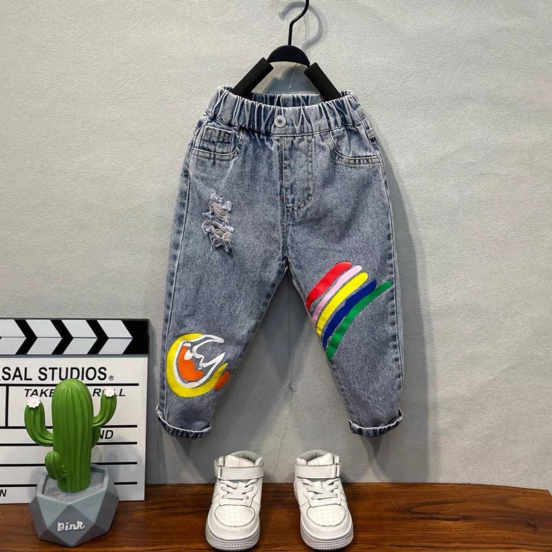 Toddler Boys Pants Boys' Jeans Spring and Autumn Clothing