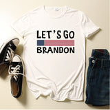 Let'S Go Brandon T Shirt Letter Short Sleeve Printed Fashion T-Shirt