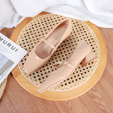 Nude Block Heels Closed Toe Sandals for Women Summer Women's Shoes