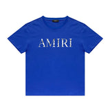 Amiri T Shirt Lettered Casual Hip Hop round Neck Short Sleeve T-shirt