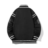 White Varsity Jacket Fall Men's Jackets Embroidered Baseball Uniform Coat for Men Loose Couple Outfit