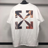 Ow Summer Arrow Print Loose Short Sleeve Cotton Tshirt Owt t shirt
