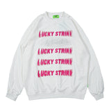 Mens Fall Outfits Graffiti Rhinestone round Neck Sports Sweater Casual
