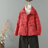 Women Winter Coats Puffer Jacket Down Coat Fall/Winter Stand-up Collar Thermal Light Thin Short Down Jacket Coat