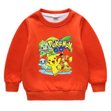 Children Pokemon Pikachu Hoodie Brushed Hoody Double Layer Thickened