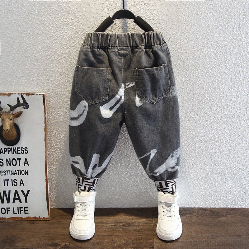 Toddler Boys Pants Boys Denim Casual All-Matching
