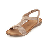 Flat Dress Sandals Summer Flat Hollowed Plus Size Casual Sandals