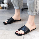 Women Open Toe Sandals Flats Summer Flat Sandals