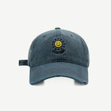 Smiley Face Cap Sun Smiley Face English Embroidered Baseball Cap