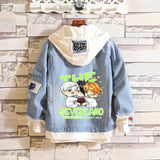 Comic Denim Jacket Clothes Men's and Women's Spring Denim Jacket
