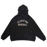 Fog Fear of God Essentials Hoodie Baseball Flocked Printed Sweatshirt Loose-Fitting Hoodie Men
