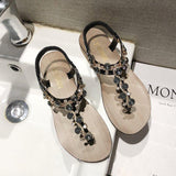 Women Open Toe Sands Flats Summer Fashion Flat Heel Bohemian Sandals