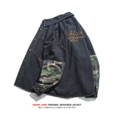 Men Jacket Spring Stitching Denim Jacket Men Casual Loose Jacket