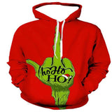 Grinch Hoodie Green Fur Monster Grinch 3D Sweater Hooded