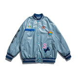 Baby Blue Varsity Jacket Spring Baseball Uniform Popular Jacket for Men