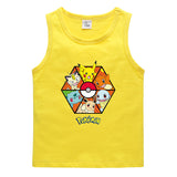 Children Pokemon Pikachu T Shirt Cotton Leisure Sports Sweat-Absorbent
