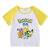 Children Pokemon Pikachu T Shirt Short Sleeve T-shirt Cotton Leisure Sports