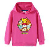 Children Pokemon Pikachu Hoodie Spring and Autumn Cotton Hooded Sweater